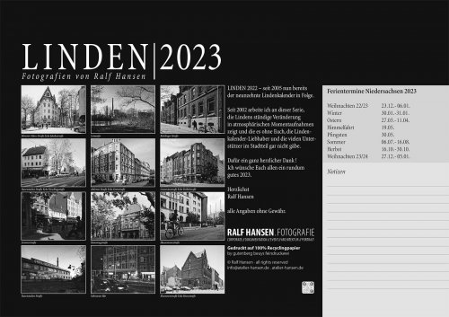 publikationen Linden Kalender 2023 Übersicht